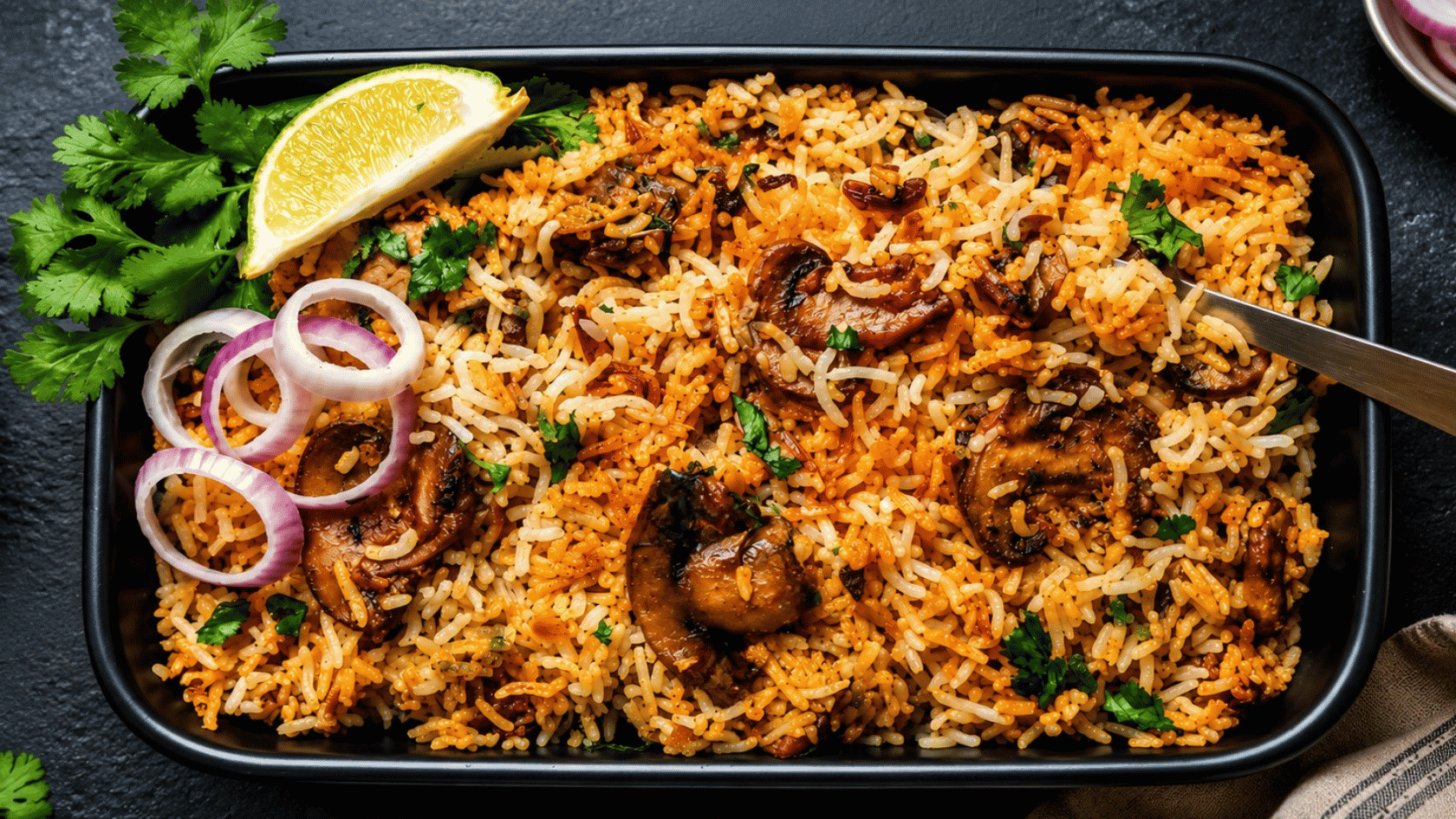 Mushroom Biryani in Austin